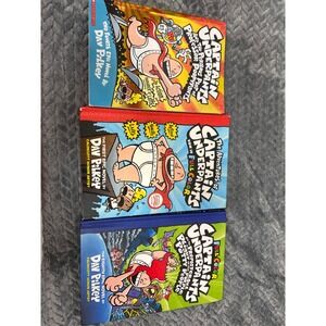 Captain Underpants Dav Pilkey Book Lot 1 & 8 Full Color Hardcover & 4 Paperback